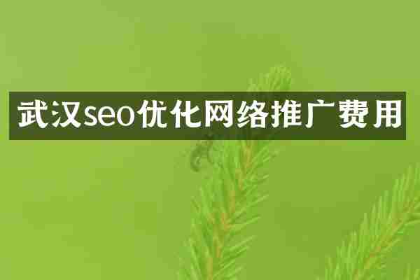 武汉seo优化网络推广费用