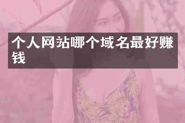 个人网站哪个域名最好赚钱
