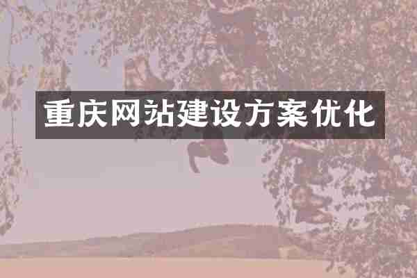 重庆网站建设方案优化