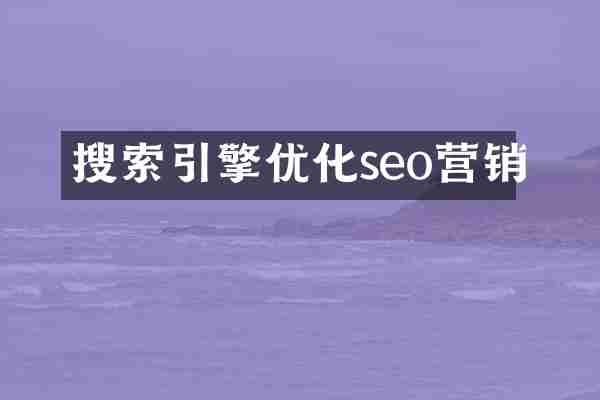 搜索引擎优化seo营销