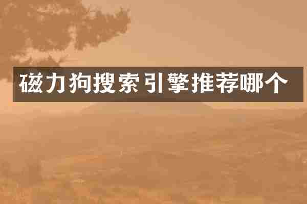 磁力狗搜索引擎推荐哪个