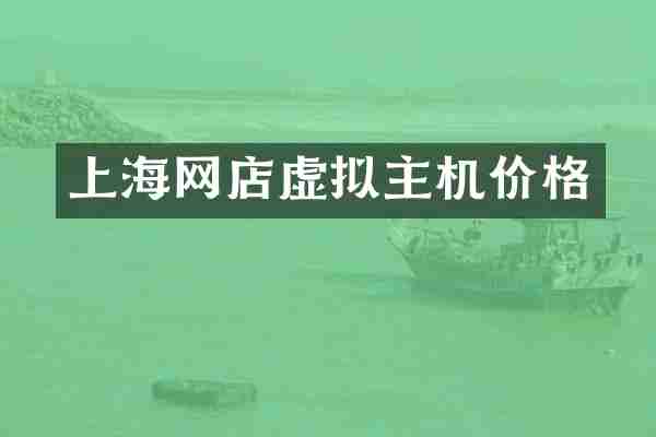 上海网店虚拟主机价格