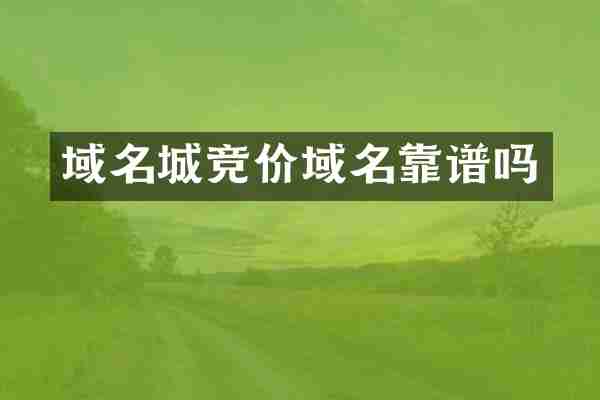 域名城竞价域名靠谱吗
