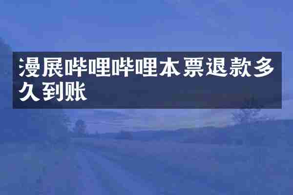 漫展哔哩哔哩本票退款多久到账