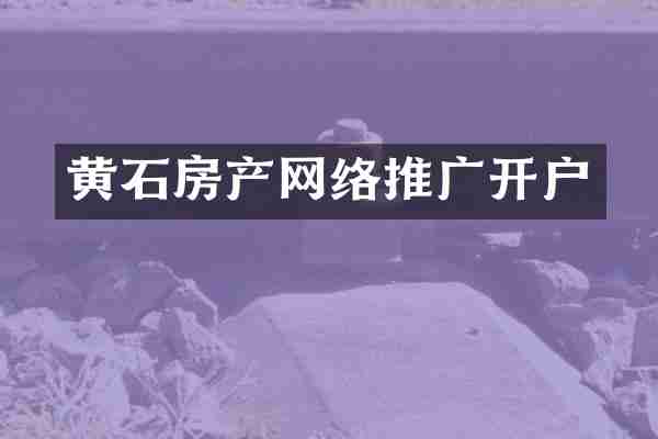 黄石房产网络推广开户
