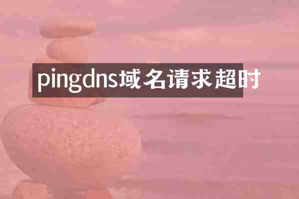 pingdns域名请求超时