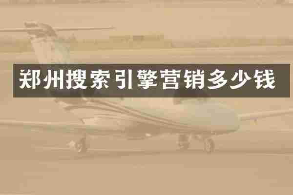 郑州搜索引擎营销多少钱