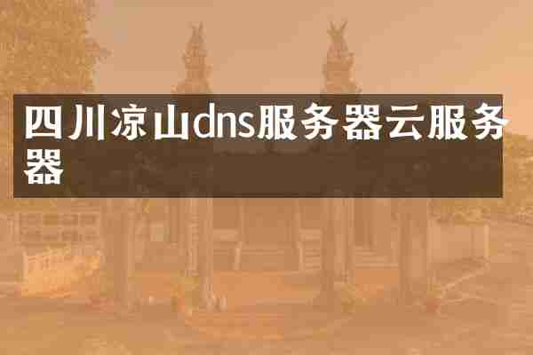 四川凉山dns服务器云服务器