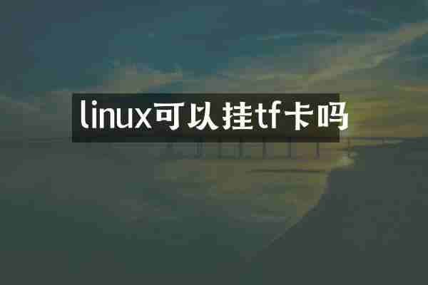 linux可以挂tf卡吗