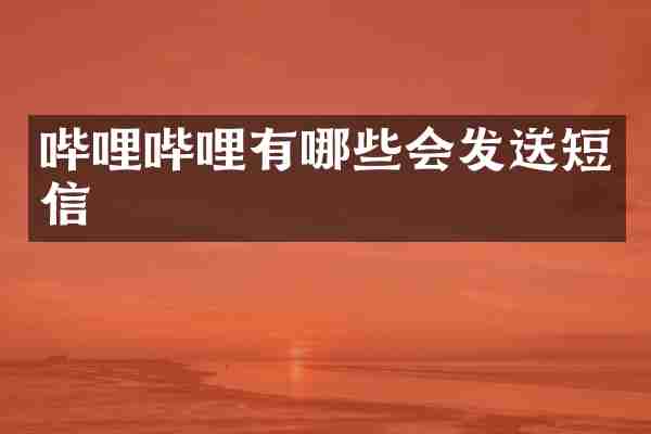 哔哩哔哩有哪些会发送短信