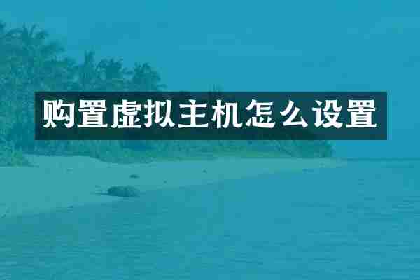 购置虚拟主机怎么设置