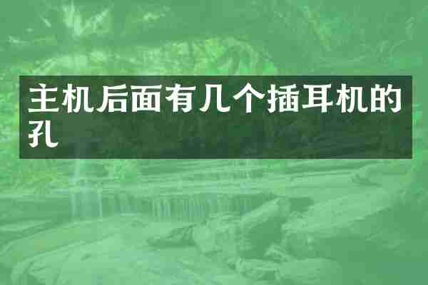 主机后面有几个插耳机的孔