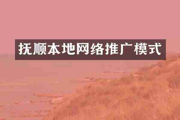 抚顺本地网络推广模式
