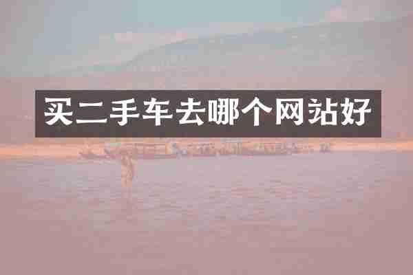买二手车去哪个网站好