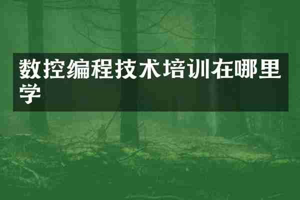 数控编程技术培训在哪里学