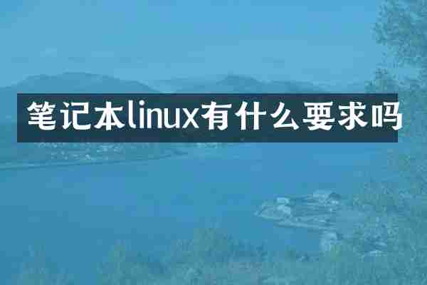 笔记本linux有什么要求吗
