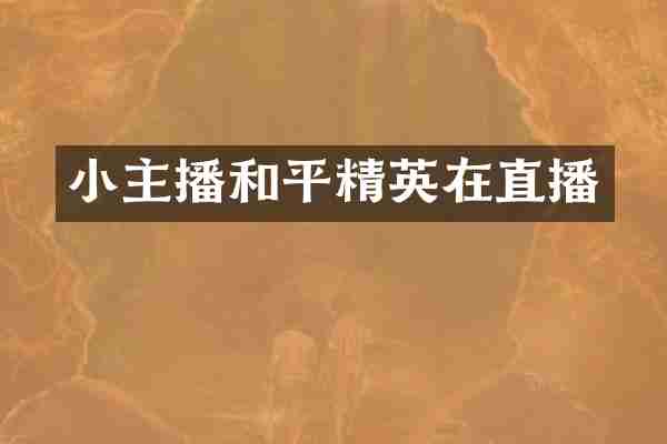 小主播和平精英在直播