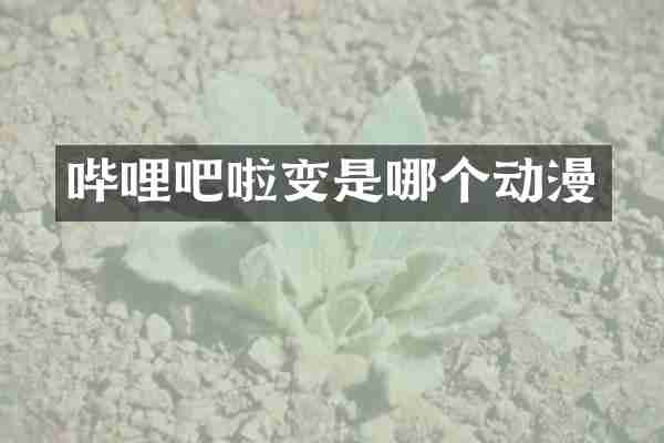 哔哩吧啦变是哪个动漫