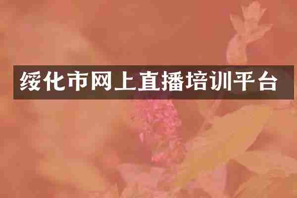 绥化市网上直播培训平台