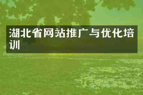 湖北省网站推广与优化培训