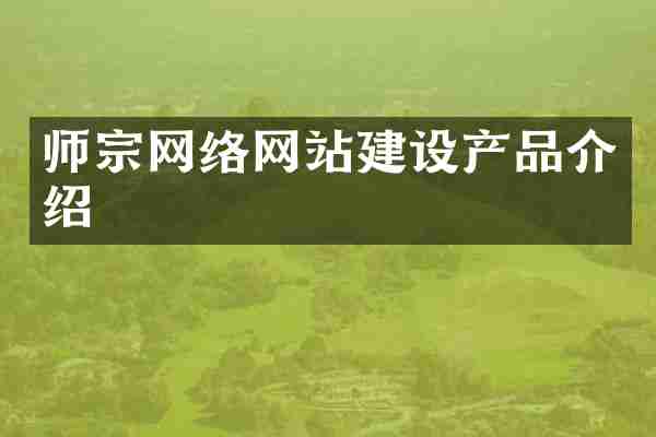 师宗网络网站建设产品介绍