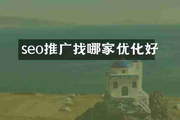 seo推广找哪家优化好