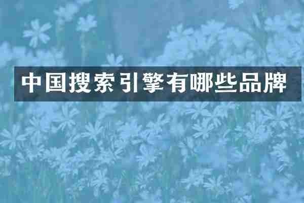 中国搜索引擎有哪些品牌