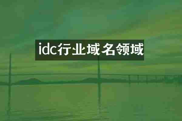 idc行业域名领域