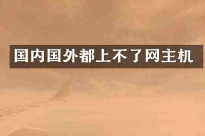国内国外都上不了网主机