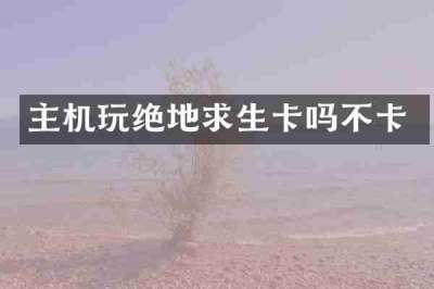 主机玩绝地求生卡吗不卡
