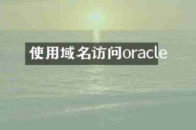使用域名访问oracle