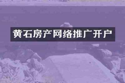 黄石房产网络推广开户
