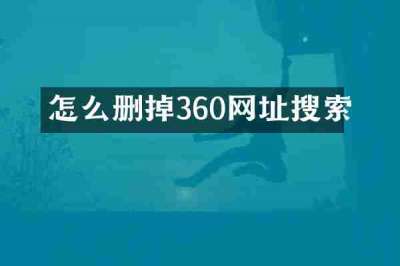 怎么删掉360网址搜索