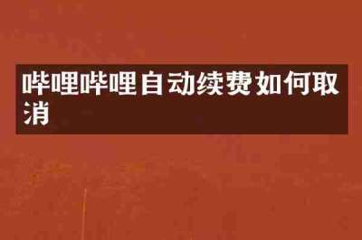 哔哩哔哩自动续费如何取消