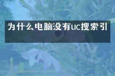 为什么电脑没有uc搜索引擎