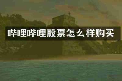 哔哩哔哩股票怎么样购买