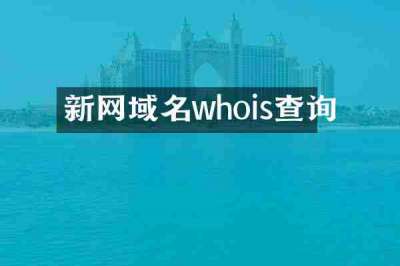 新网域名whois查询
