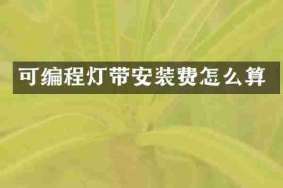 可编程灯带安装费怎么算