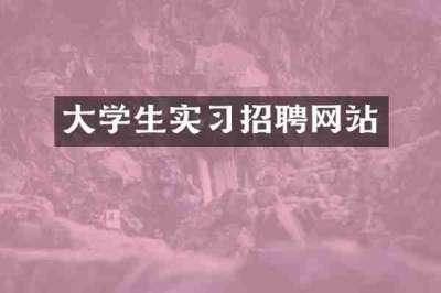 大学生实习招聘网站