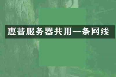 惠普服务器共用一条网线