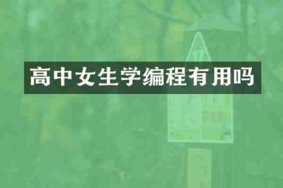 高中女生学编程有用吗