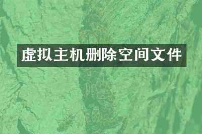 虚拟主机删除空间文件