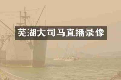 芜湖大司马直播录像