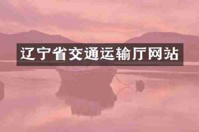 辽宁省交通运输厅网站