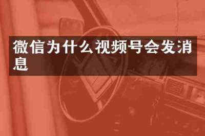 微信为什么视频号会发消息