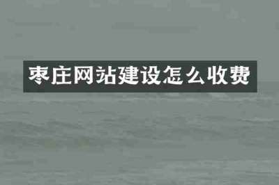枣庄网站建设怎么收费