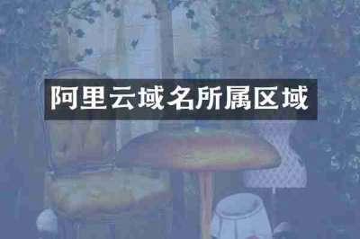 阿里云域名所属区域