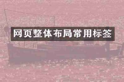 网页整体布局常用标签