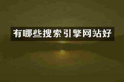 有哪些搜索引擎网站好