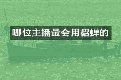 哪位主播最会用貂蝉的